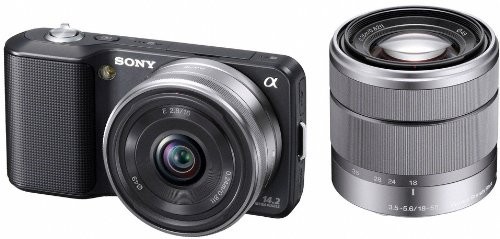 ソニー SONY ミラーレス一眼α NEX-3 ダブルレンズキット ブラック NE（中古品）