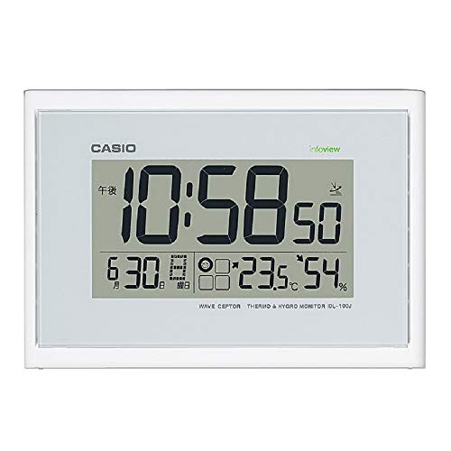 CASIO(カシオ) 置き時計・掛け時計 ホワイト 18×26×3.5cm（中古品）