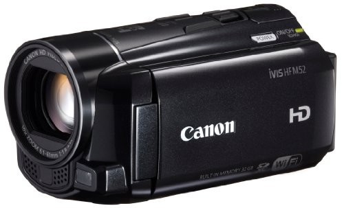 Canon デジタルビデオカメラ iVIS HF M52 ブラック 光学10倍ズーム（中古品）