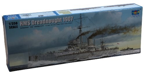 らっぱ吹き 1/350 連合王国米国海軍軍艦 HMS ドレッドノート 1907 プラモデ（中古品）