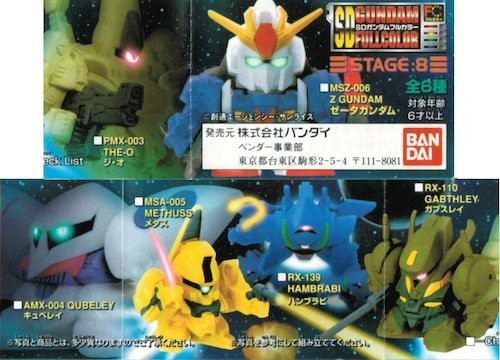 ガンダム第08小隊セット　SDガンダムフルカラーガチャポン バンダイ 機動戦士ガンダム ガシャポン戦士NEXT08 全7種フルセット