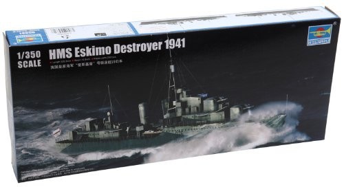 トランペッター 1/350 イギリス海軍 駆逐艦 HMS エスキモー 1941 プラモデ（中古品）