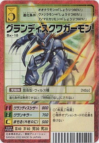 デジタルモンスターカードゲーム Bx-18 グランディスクワガーモン #309（中古品）