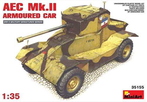 ミニアート 1/35 AEC MK.II装甲車 MA35155 プラモデル（中古品）