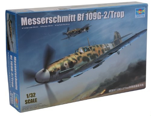 トランペッター 1/32 ドイツ軍 メッサーシュミット Bf109G-2/Trop プラモデ（中古品）