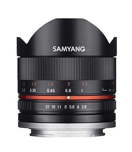 SAMYANG 単焦点魚眼レンズ 8mm F2.8 II ブラック ソニー αE用 APS-C用（中古品）の通販は