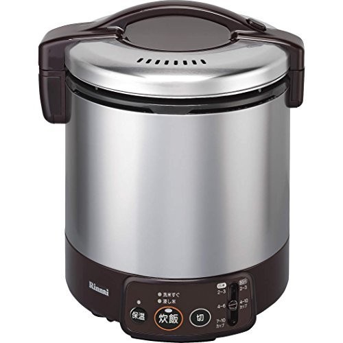 リンナイ こがまる ジャー付きガス炊飯器 10合炊き・ダークブラウン・都市（中古品）