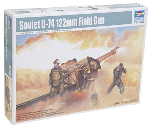 トランペッター 1/35 ソビエト軍 122mmカノン砲 D-74 プラモデル（中古品）