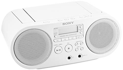 ソニー SONY CDラジオ ZS-S40 : FM/AM/ワイドFM対応 ホワイト ZS-S40 W（中古品）