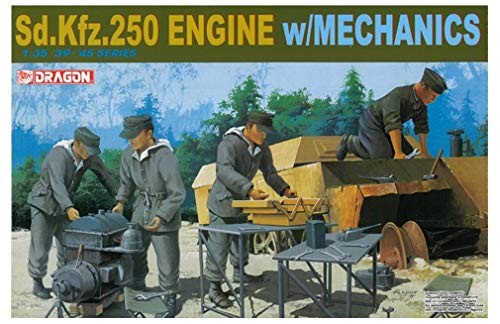 プラッツ 1/35 第二次世界大戦 ドイツ軍 Sd.Kfz.250 エンジン w/整備兵セッ（中古品）の通販は 6,690円