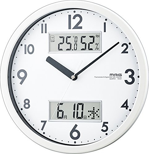 MAG(マグ) 掛け時計 非電波 アナログ ダブルメジャー 直径28cm 連続秒針 温（中古品）
