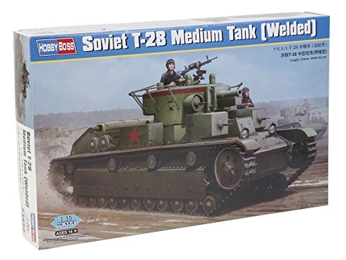 ホビーボス 83852 1/35 ソビエト T-28 中戦車 溶接型 プラモデル（中古品）