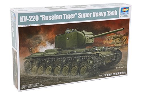 トランペッター 1/35 KV-220重戦車 ロシアン タイガー 05553 プラモデル（中古品）