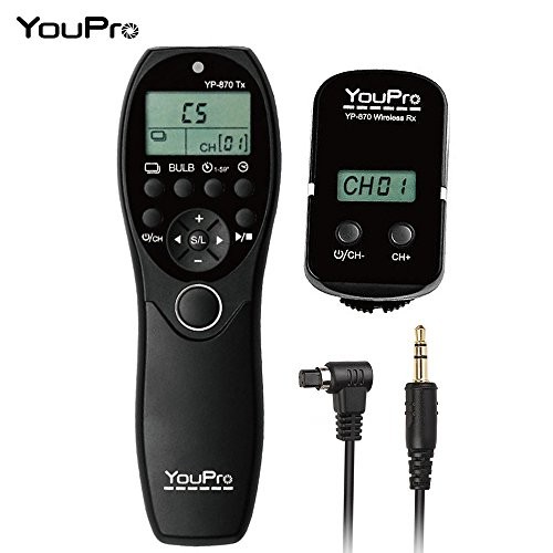 YouPro YP-870 N3 2.4G ワイヤレスリモコン LCD タイマー シャッター リリ（中古品）の通販は 5,470円
