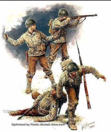 U.S. Infantry July 1944 wounded 1/35 Master Box 3521.(中古品)の通販は