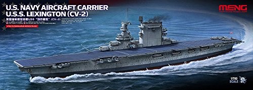 モンモデル 1/700 アメリカ海軍航空母艦レキシントン CV-2 色分け済みプラ（中古品）