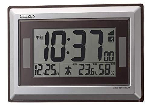 シチズン 掛け時計 電波 デジタル ソーラー アシスト電源 R182 置き掛け兼（中古品）