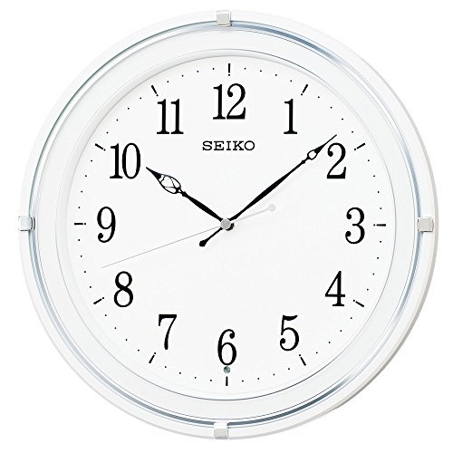 セイコー クロック 掛け時計 電波 アナログ 白 パール KX231W SEIKO KX231W(中古品)