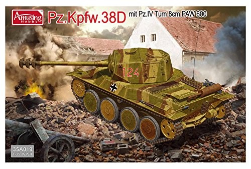 アミュージングホビー 1/35 ドイツ軍 38D戦車 8cm低圧砲PAW600型搭載 (4号（中古品）