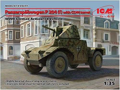 ICM 1/35 ドイツ陸軍 ドイツ P204 (f) 装甲車 CDM砲塔搭載型 プラモデル 35（中古品）の通販は