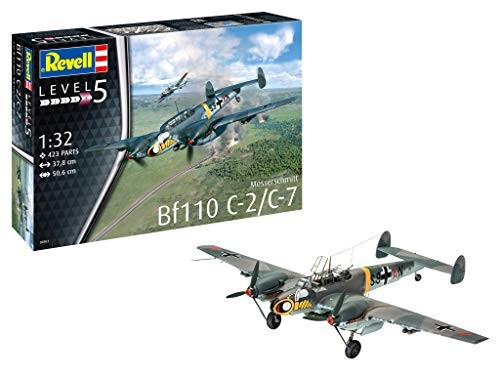 ドイツレベル 1/32 ドイツ空軍 メッサーシュミット Bf110 C-7 プラモデル 0（中古品）