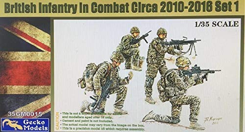 ゲッコーモデル 1/35 現用イギリス陸軍歩兵 戦闘中 2010~2016年頃 セット1（中古品）
