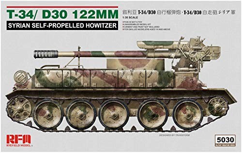 ライフィールドモデル 1/35 シリア軍 T-34/D-30 122mm自走砲 プラモデル RF（中古品）