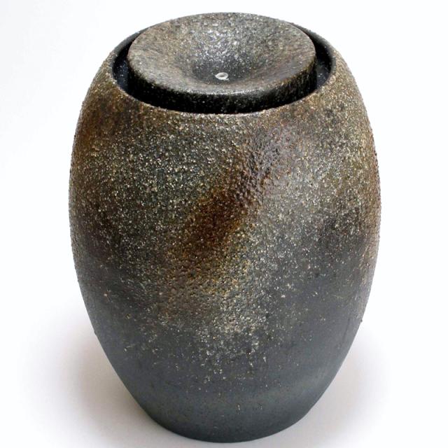 重蔵窯　 利休信楽水琴窟　琴音Ｂ−３ 【未使用品】 重蔵窯 利休信楽焼 インテリア水琴窟 Bシリーズ 琴音 B-3 青古