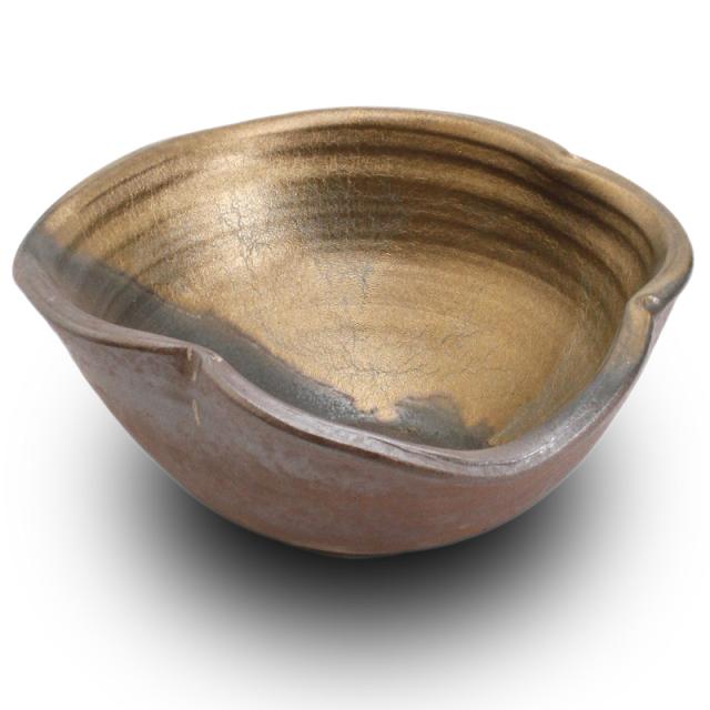 重蔵窯 水鉢 利休信楽焼 水鉢 M108 黄金流し14号 送料無料の通販は