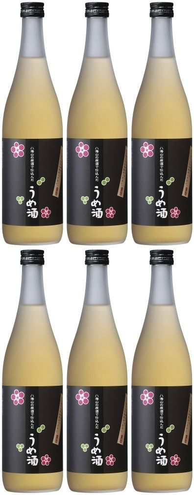 八海山の原酒で仕込んだうめ酒　13度　720ml×6本セット！ 【黒ラベル】 ※ギフト対応不可商品