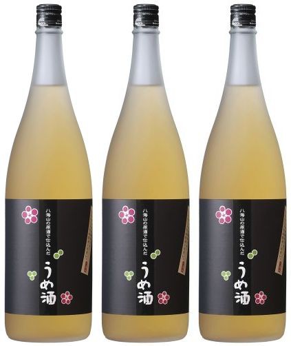 八海山の原酒で仕込んだうめ酒　13度　1800ml×3本セット！ 【黒ラベル】