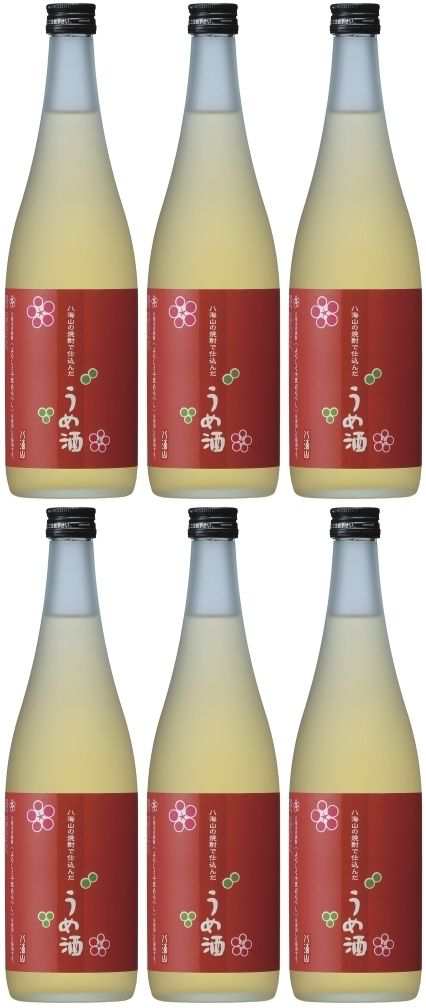 八海山の焼酎で仕込んだ梅酒　14度　720ml×6本セット！ 【赤ラベル】 ※ギフト対応不可商品