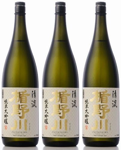 【3本入・常温便配送・冷蔵保管品】 楯野川　純米大吟醸　清流　1800ml×3本セット！　※常温便配送