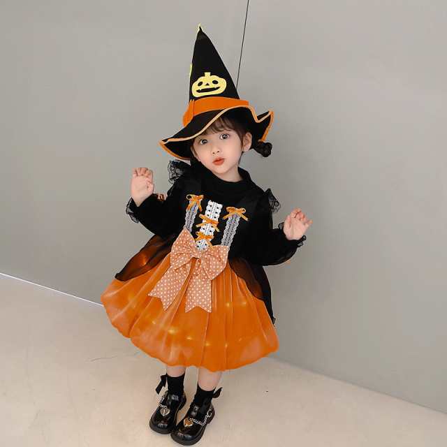 2点セット 韓国子供服 キッズ ワンピース ハロウィンパーティー ワンピース洋服 女の子 帽子付き｜au PAY マーケット