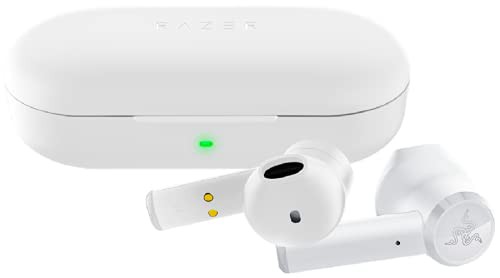 Razer Hammerhead True Wireless Mercury White ワイヤレスイヤホン ゲーミ(中古品)