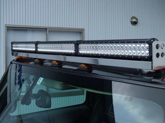 ハマー Ｈ2 LEDライトバー 専用ブラケット付き ルーフライト ワークライト ホワイト リレーハーネス スイッチ付属 ステンレス製 hummerの通販は