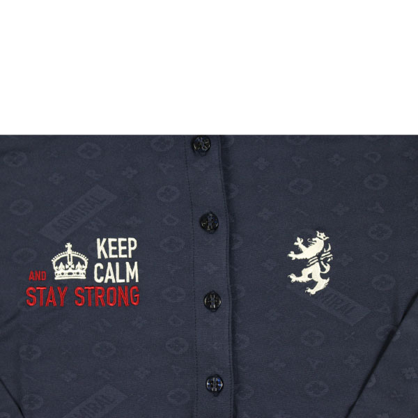 セール 30%OFF  アドミラルゴルフ レディース 長袖 モノグラム エンボス シャツ ADLA160イージーウォームストレッチ 吸水速乾 裏起毛 ストレッチ Admiral Golf ゴルフウェア レディースゴルフシャツの通販は