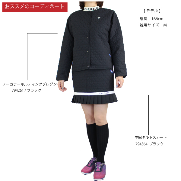 セール ゴルフウェア 長袖モックネックシャツ 794560 レディース 24秋冬 フィラゴルフ 裏ベロア 保温 UVカット 大きいサイズ有 FILA GOLFの通販は