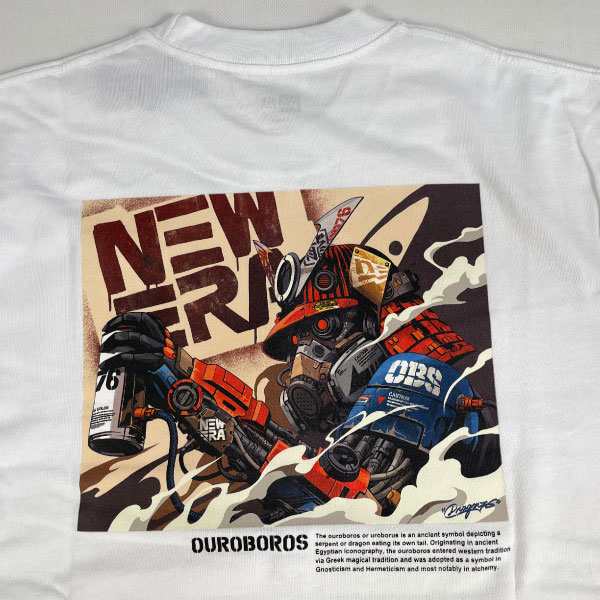 セール 22秋冬 ニューエラ 長袖 コットンTシャツ DRAGON76 OUROBOROS