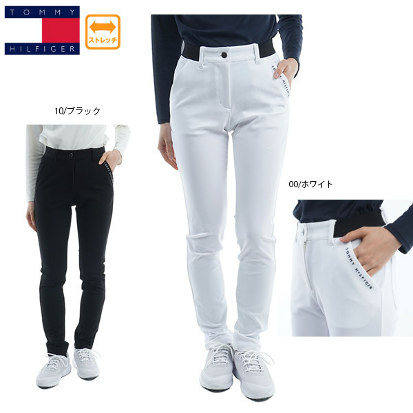 30%OFF セール SALE 裾上げ対象商品 トミーヒルフィガー レディース ストレッチ スリムパンツ THLA287 大きいサイズ有 ゴルフウェア シンプル 無地パンツ TOMMY HILFIGERの通販は