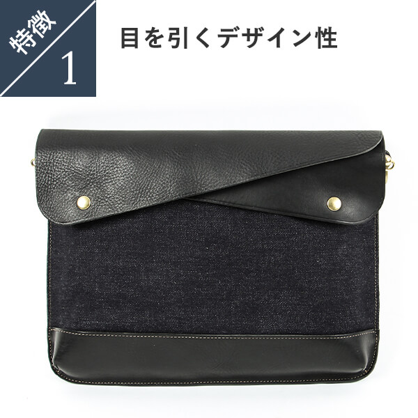 ビアベリー DOUBLE FLAPS L クラッチバッグ ショルダー付きショルダーバッグ BEERBELLY 13.3インチ収納可能 日常使い 人気 メンズ おしゃれ 男性 退職祝い プレゼント 送別会 プチギフト_5