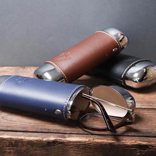 メガネケース おしゃれ ブランド オロビアンコ ハード アルミ レザー