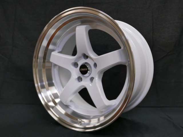 ホイール CLEAVE RACING FL53 18x9.5J ±0 5H-114.3 ホワイト/マシンド