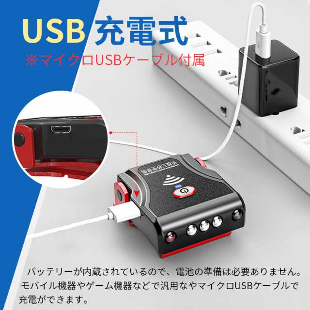 当日発送 LED防水 キャップライト LEDライト ヘッドライト USB充電式 センサー機能 90度回転 超小型 軽量 防犯 停電対策 読書 アウトドアの通販はau  PAY マーケット - 黒井商店