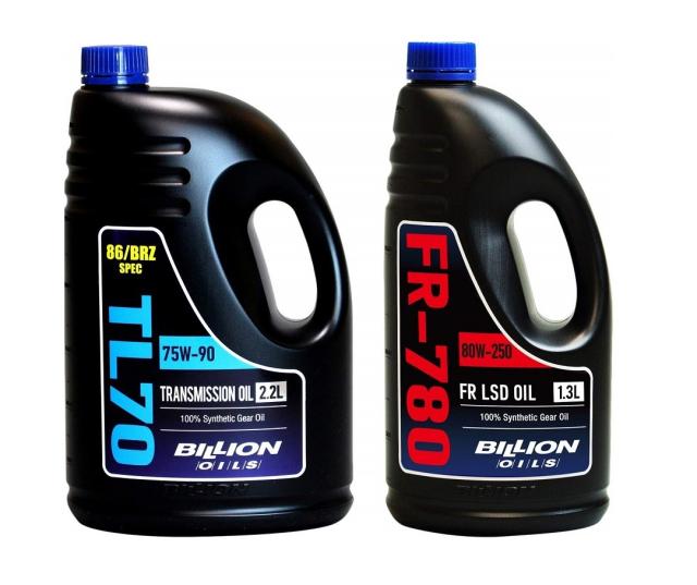 ビリオン オイルズ BILLION OILS TL70(86/BRZ 専用 マニュアル トランスミッション オイル 2.2L) + FR-780 (FR 機械式LSD専用 デフオイル 1.3L)の通販は 16,050円