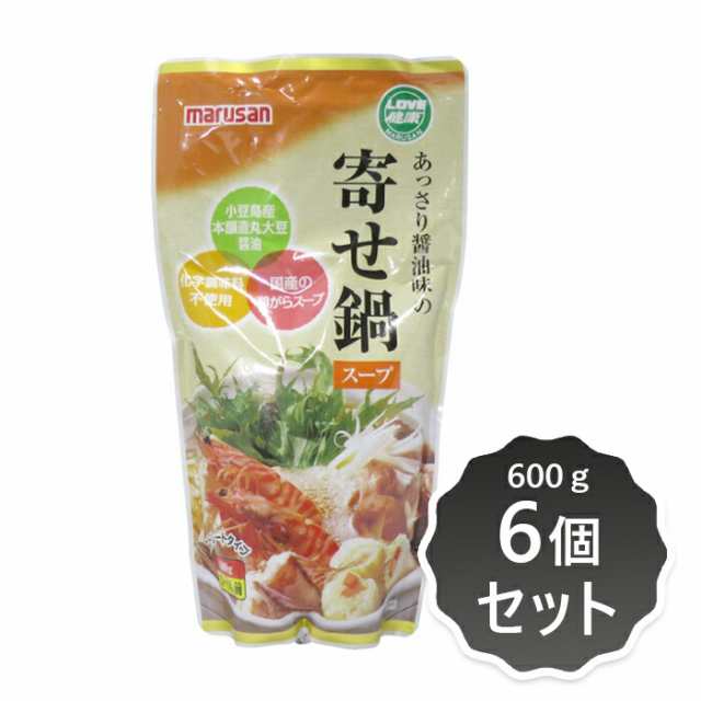 PAY　au　1006709-1-kfmsskko　奈良恵友堂　PAY　600g×6個セット【マルサンアイ】【秋冬限定】の通販はau　au　あっさり醤油味の寄せ鍋スープ　マーケット店　PAY　マーケット　マーケット－通販サイト