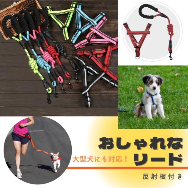 ハーネス リード リード付き 胴輪 犬 犬用 中型犬 大型犬 ベストハーネス ソフトハーネス 散歩 散歩紐の通販はau Pay マーケット Create Fun