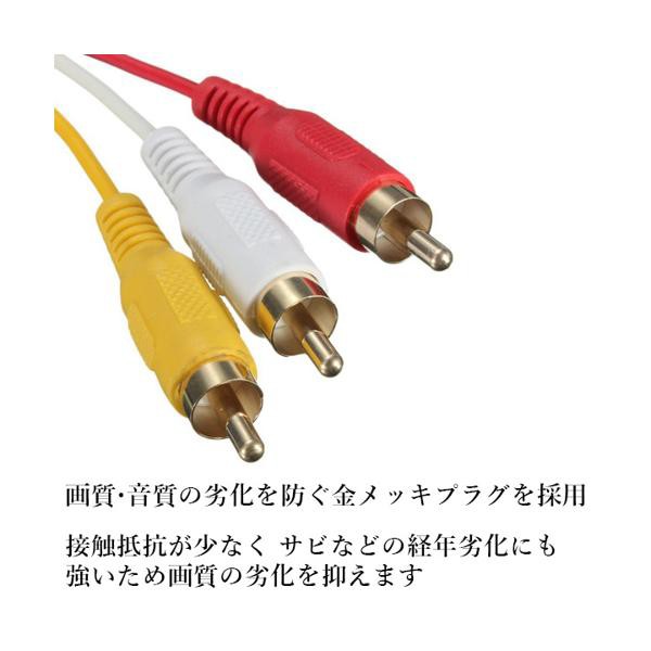 HDMI A M TO RCA3 1.5m 変換ケーブル 金メッキ ビデオ端子 - 映像用