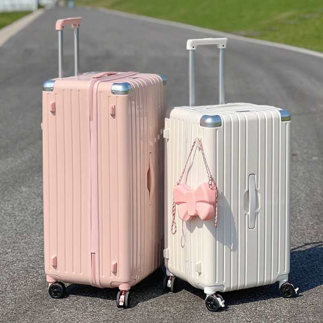 ⭐️送料無料⭐️キャリーケース スーツケース カップホルダー付き ピンク 65L