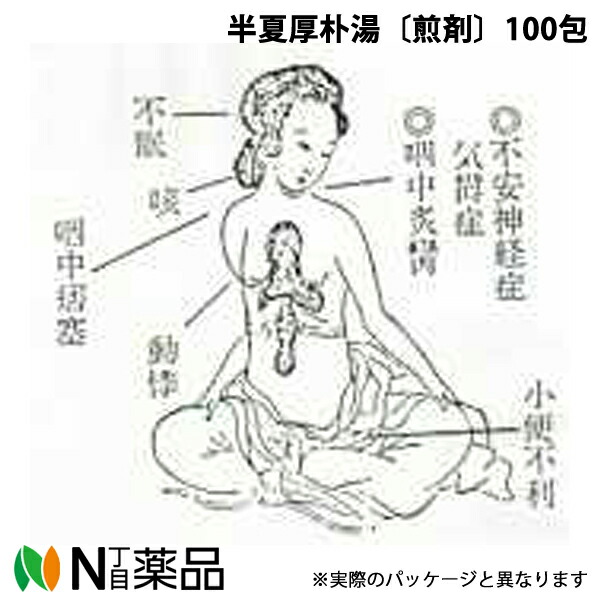【第2類医薬品】東洋漢方製薬 半夏厚朴湯〔煎剤〕100包［漢方薬番号：016ハンゲコウボクトウ］